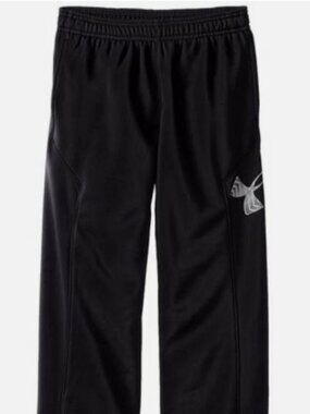 Under Armour Boys Black ColdGear Sweatpants - Size LG Loose Fit